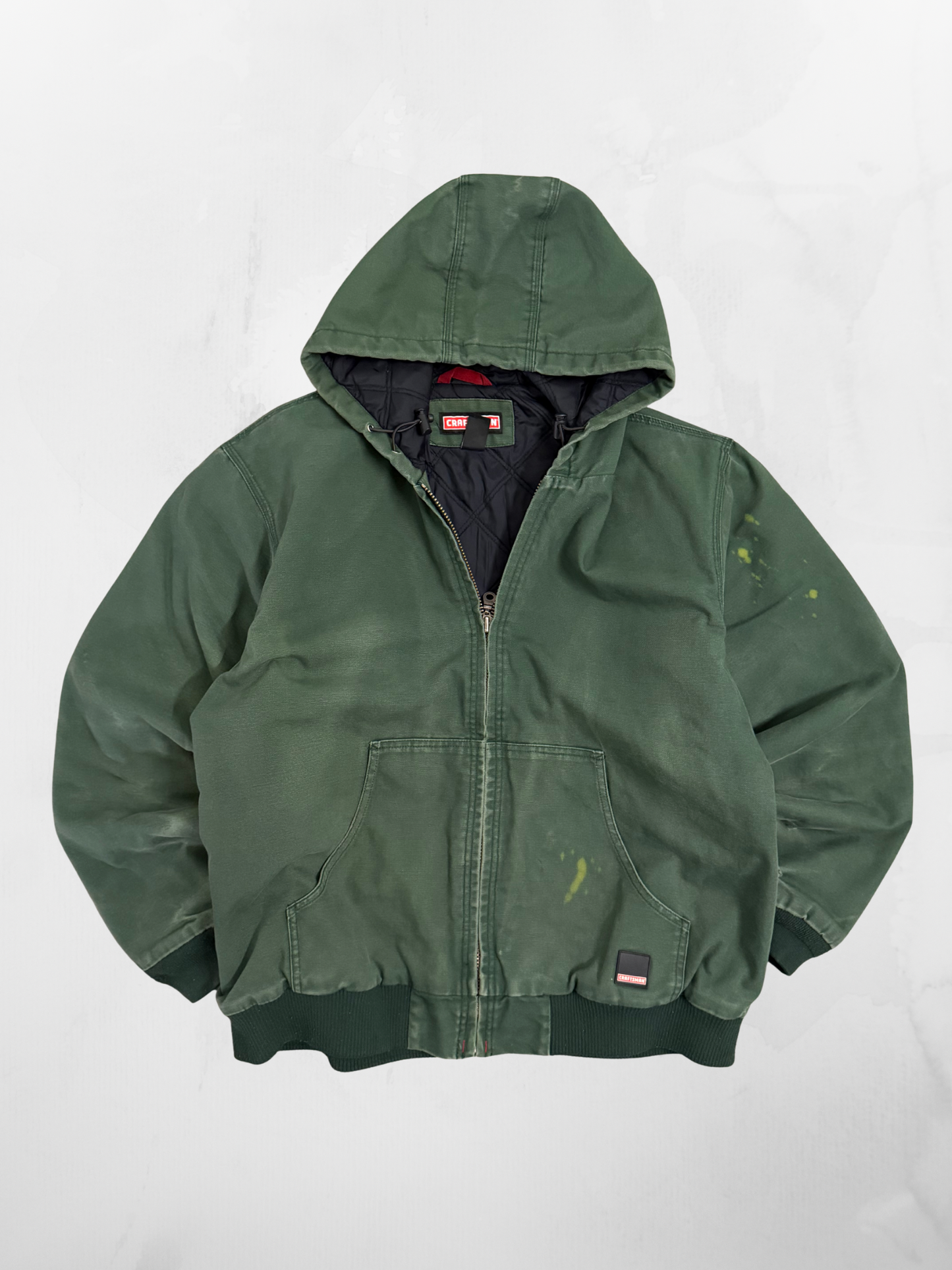 Craftsman Workwear 00s Green Zip Up Jacket (XL)