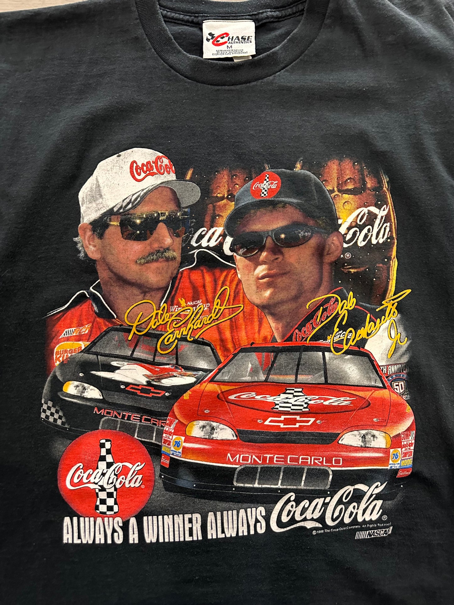 Earnhardt (SR/JR) NASCAR 90s Black T-Shirt (M)
