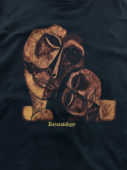 Ecuador Art Destination 90s Faded Black T-shirt (M)