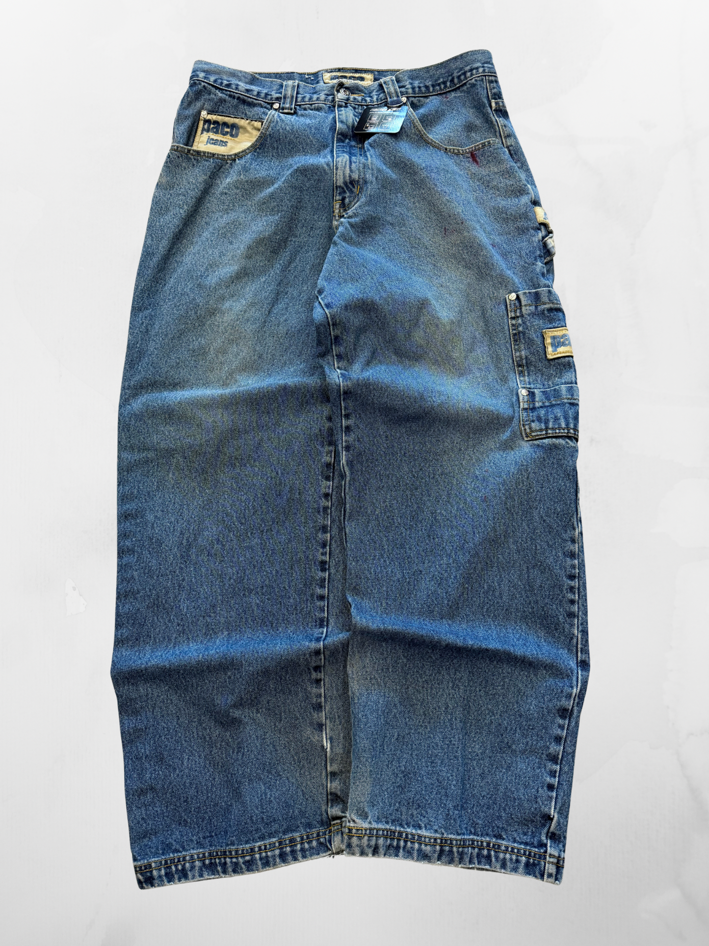 Paco Y2K Baggy Blue Jeans (36”)