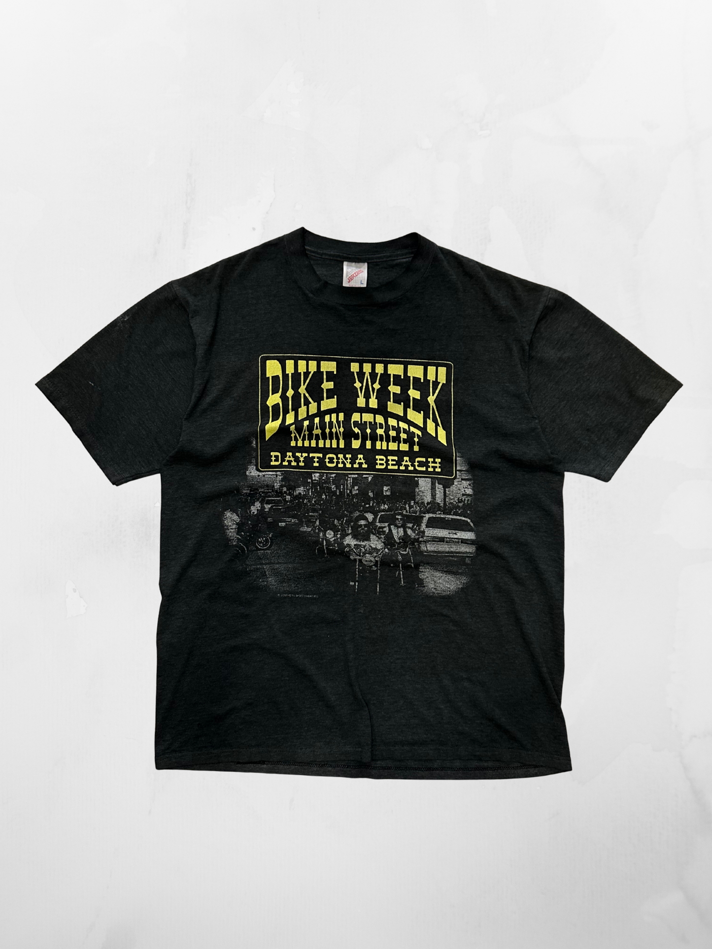 Daytona Beach Bike Week 90s Faded Black T-shirt (L)