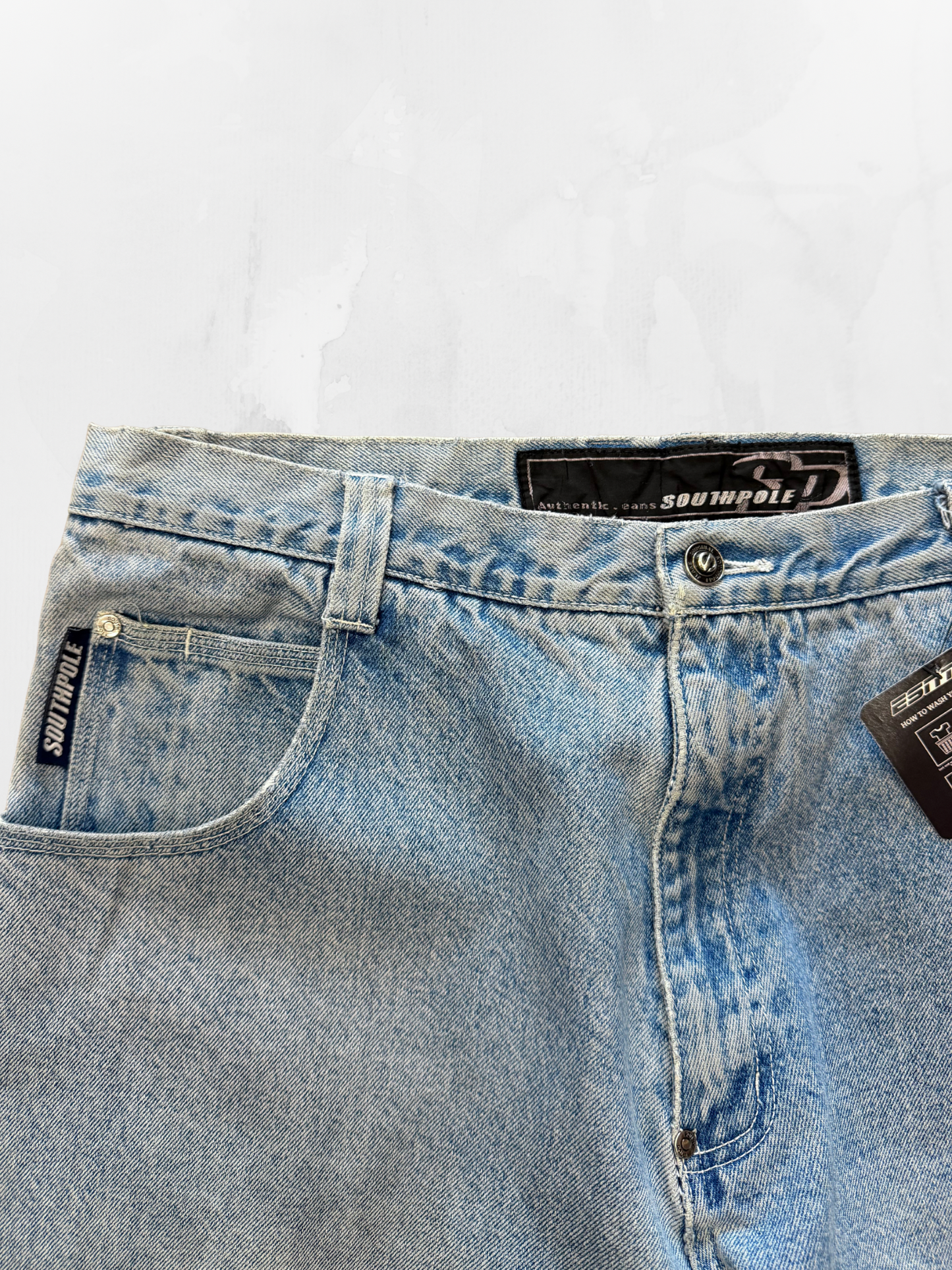 Southpole Y2K Baggy Blue Jeans (36”)