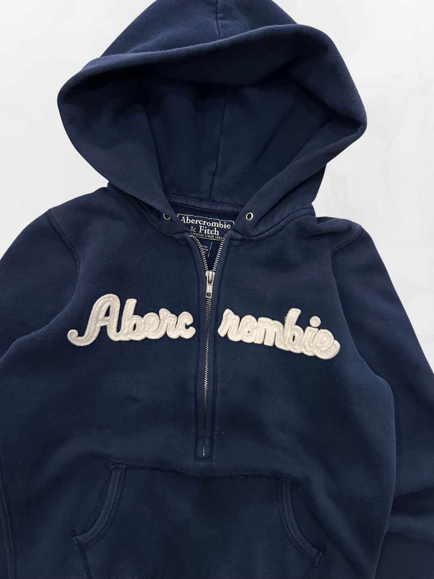 Women’s Abercrombie 00s Navy Quarter Zip Up Jacket (M)