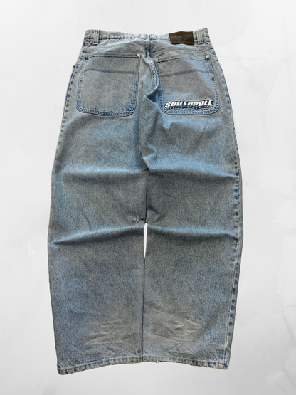 Southpole Y2K Baggy Blue Jeans (36”)