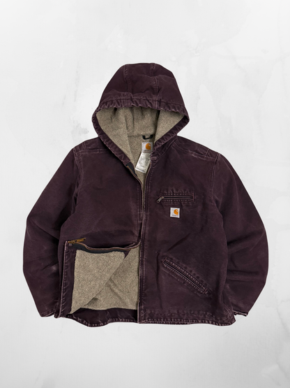 Carhartt Sherpa Workwear Purple ‘09 Zip Up Jacket (L)