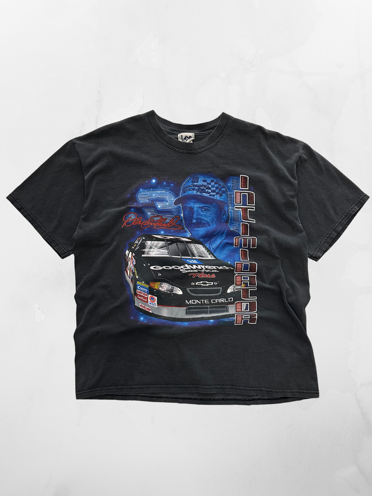 Dale Earnhardt NASCAR 90s Faded Black T-Shirt (XL)
