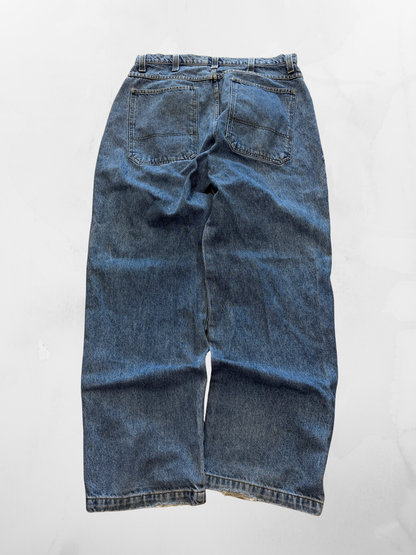 Results Stripped Y2K Baggy Blue Jeans (36”)