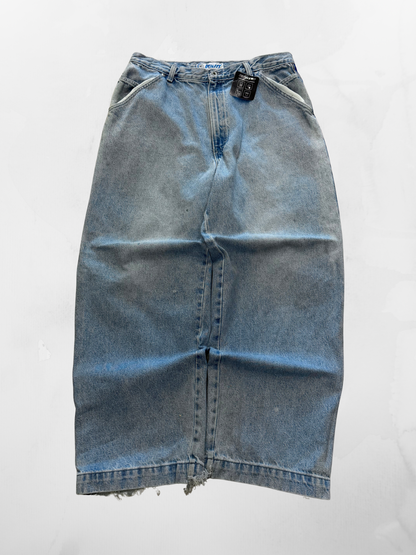 Utility Stripped Y2K Baggy Blue Jeans (36”)