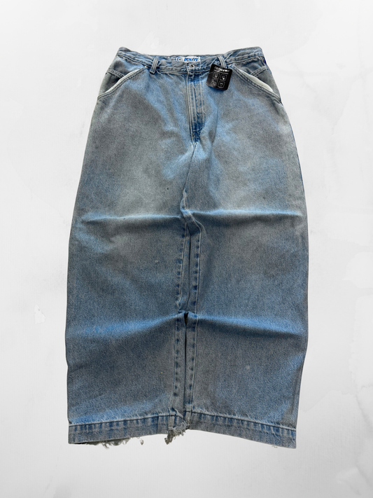 Utility Stripped Y2K Baggy Blue Jeans (36”)