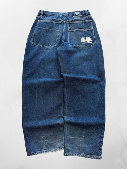 Southpole Y2K Baggy Dark Blue Jeans (36”)