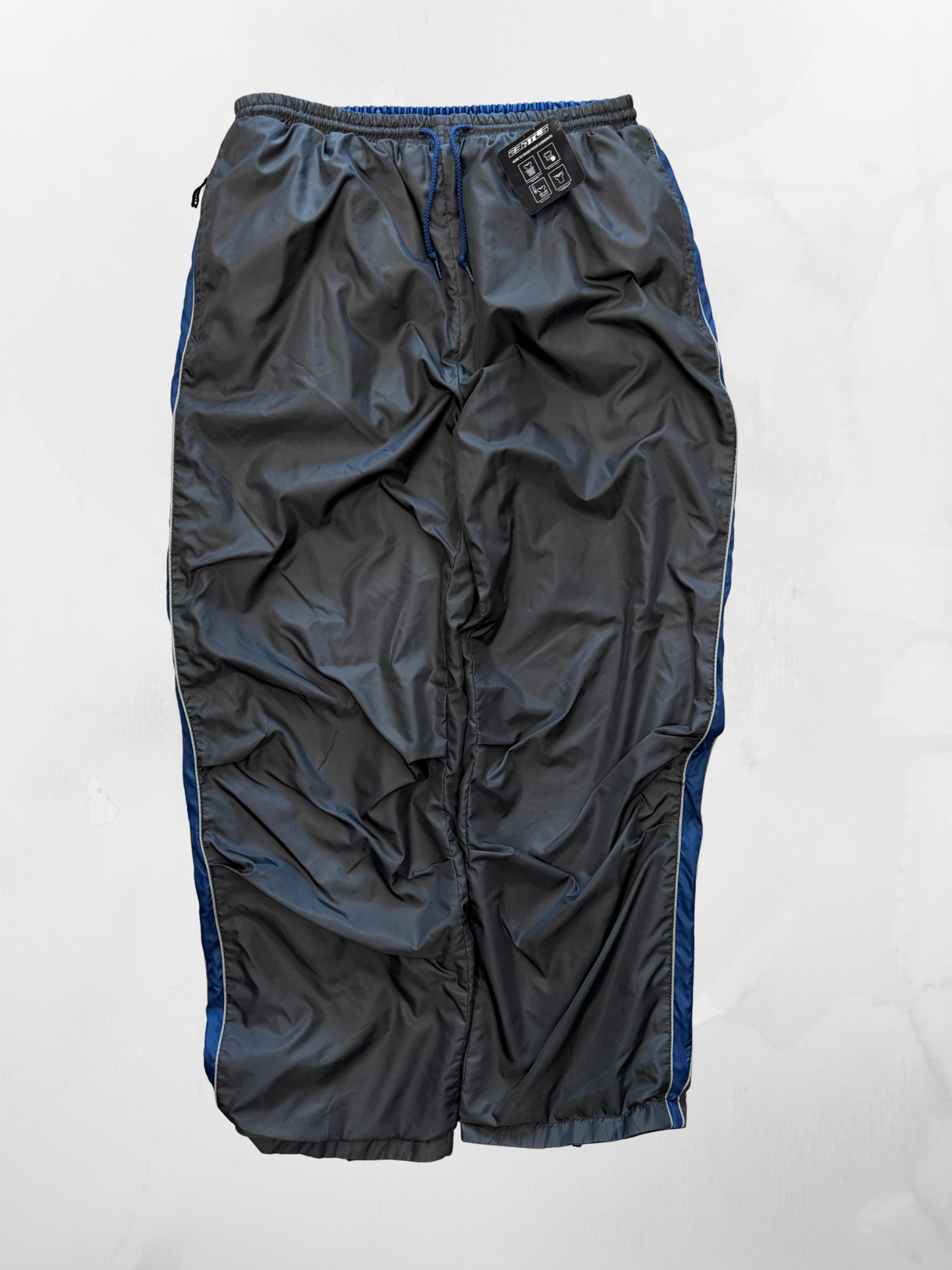 Unbranded 00s Reversible Grey Blue Track Pants (M)