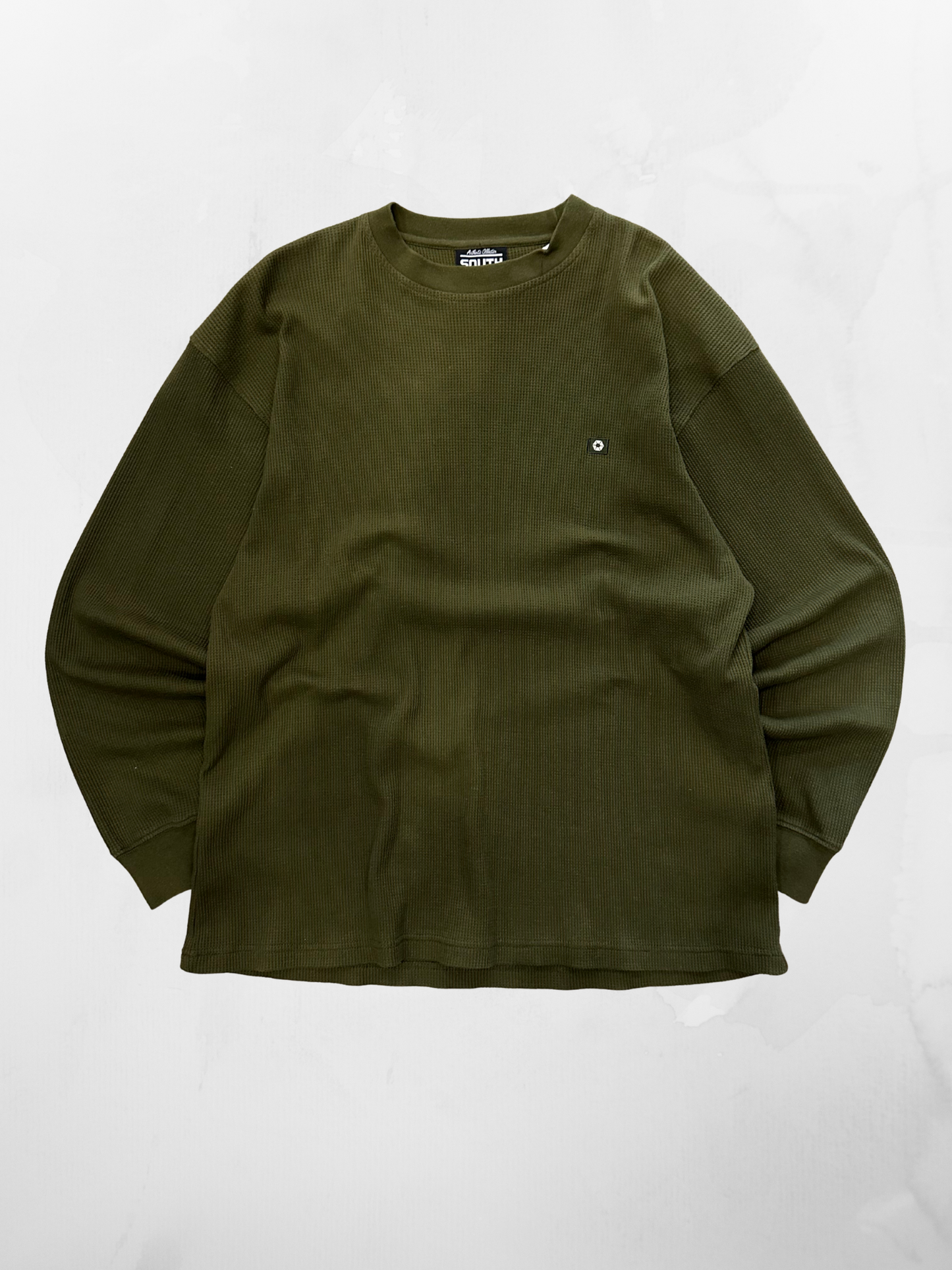 Southpole Y2K Army Green Thermal Longsleeve (L)