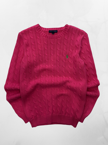 Women’s Ralph Lauren 00s Pink Knitwear (M)