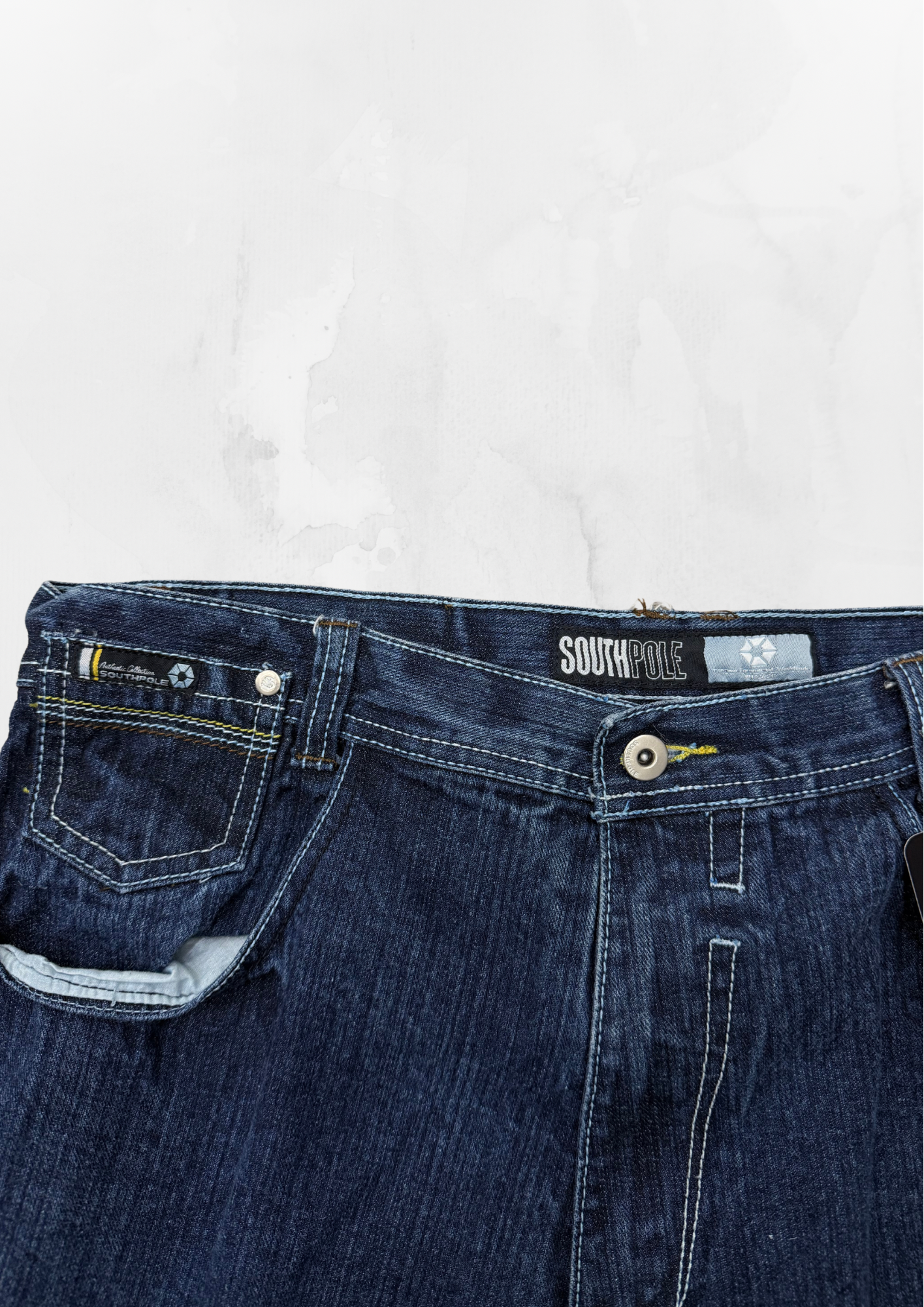 Southpole Y2K Baggy Dark Indigo Jeans (36”)