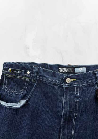 Southpole Y2K Baggy Dark Indigo Jeans (36”)
