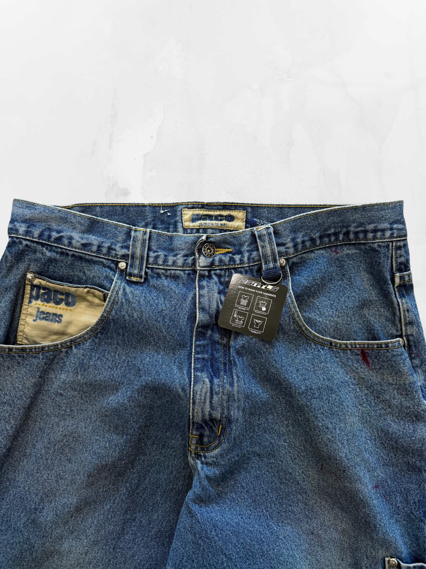 Paco Y2K Baggy Blue Jeans (36”)