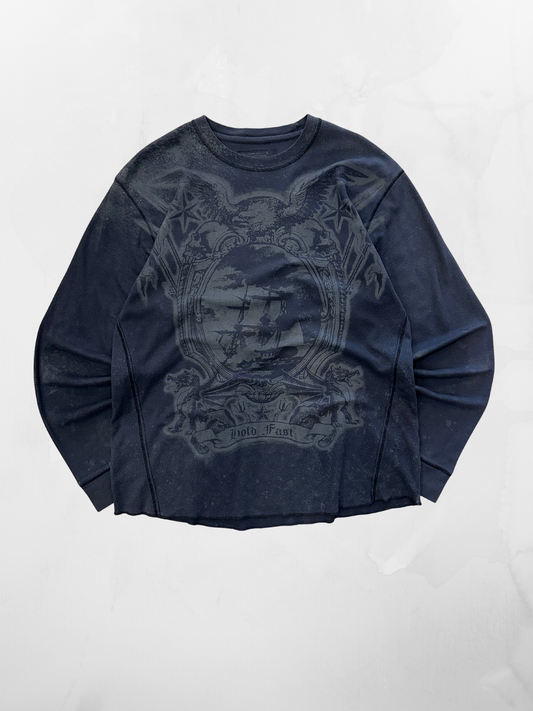 Navy Y2K Longsleeve Thermal (XL)