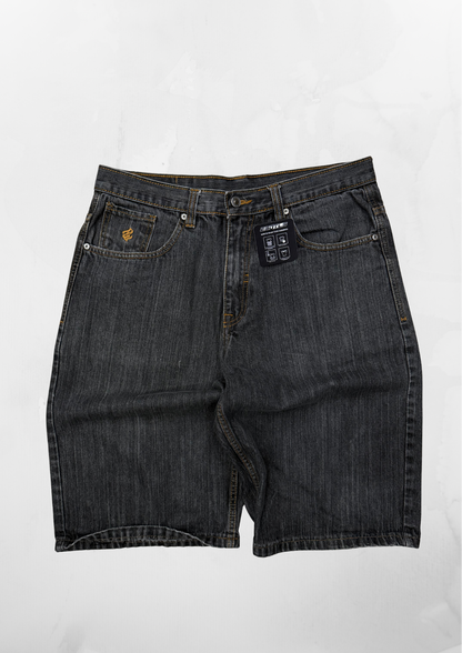 Rockawear Y2K Baggy Black Denim Jorts (size 34”)