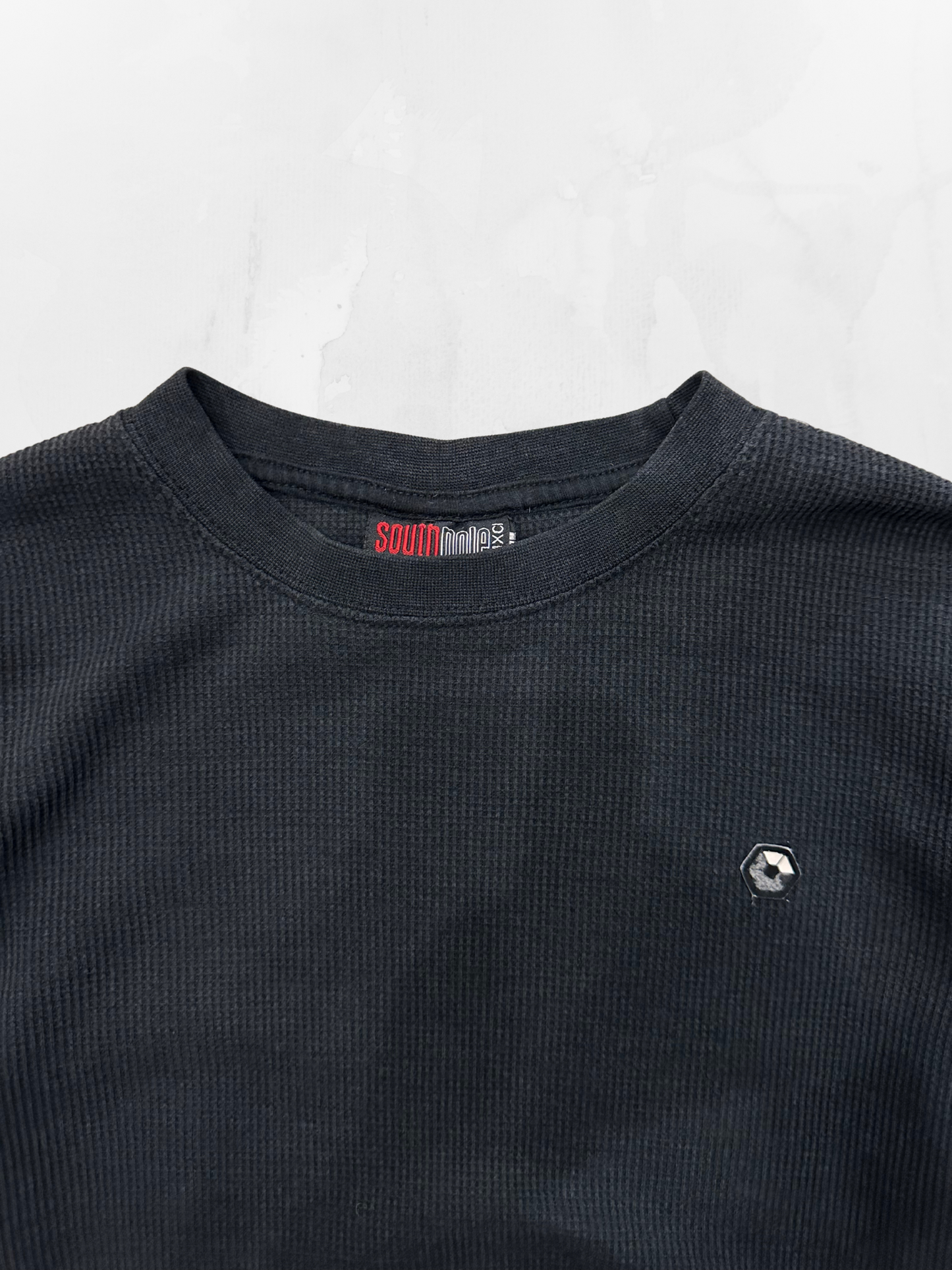 Southpole Y2K Black Thermal Longsleeve (M)