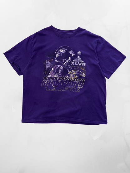 Ravens NFL Champs 2013 Purple T-shirt (XXL)