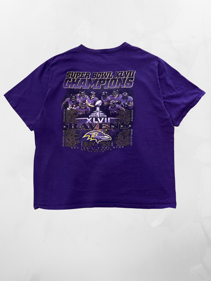 Ravens NFL Champs 2013 Purple T-shirt (XXL)