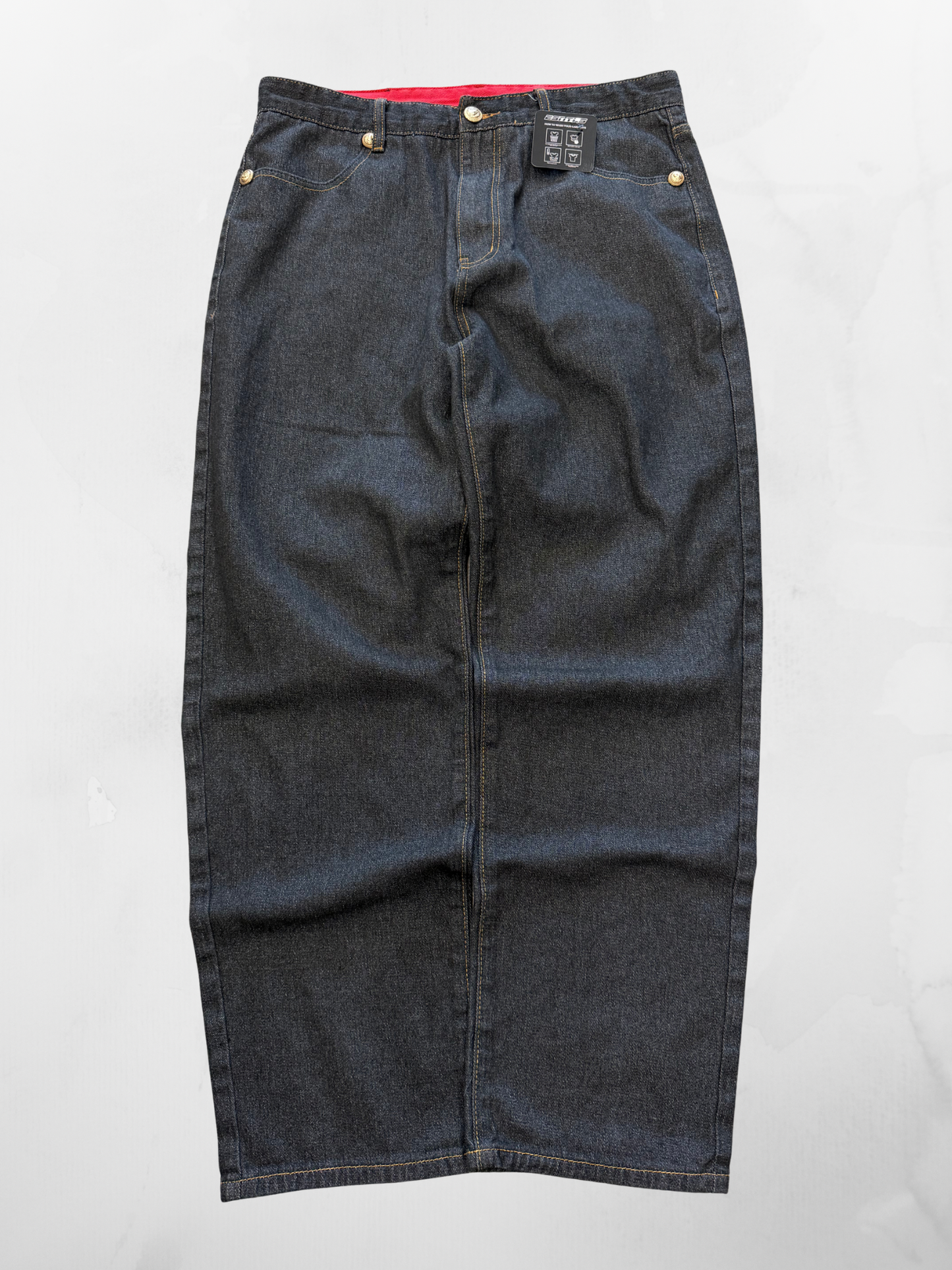 Game Time Y2K Baggy Black Jeans (34”)