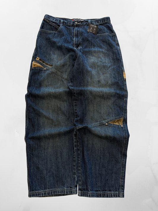 Southpole Y2K Baggy Blue Jeans (36”)